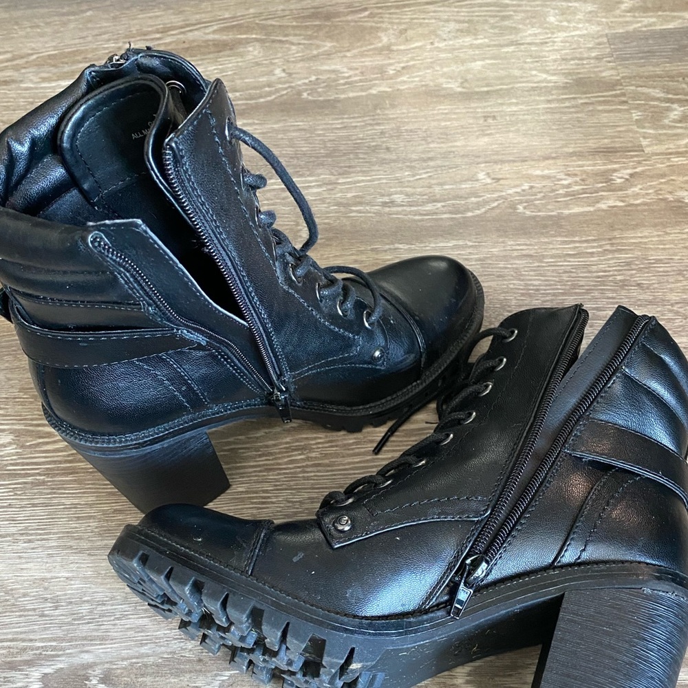 Guess black healed ankle combat  boots